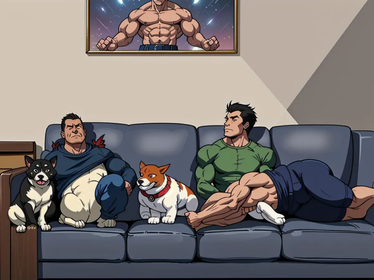 Dogs of modest size find comfort on the reviewer's expansive sofa. Dogs find comfort on the couch during review session