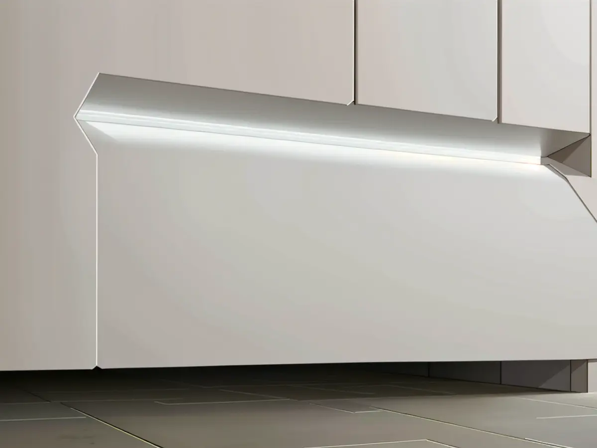 Review showcasing noticeable space beneath a white door and the floor below it at a close range Door-Bottom Gap Exposure: Up-close Look at the Space Under a White Door and the Ground Beneath It
