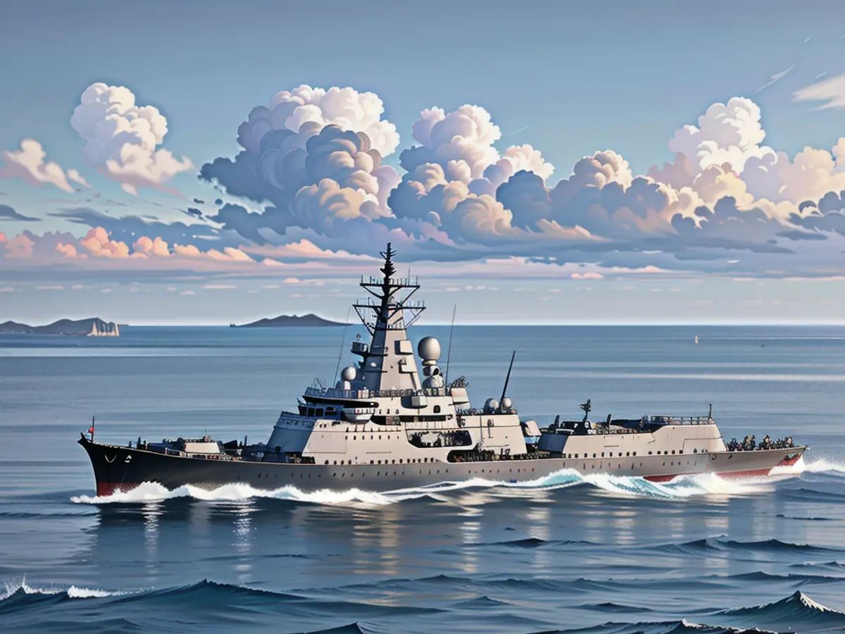 Naval drills conducted on February 22, 2023, led by South Korea's Aegis destroyer, King Sejong the...