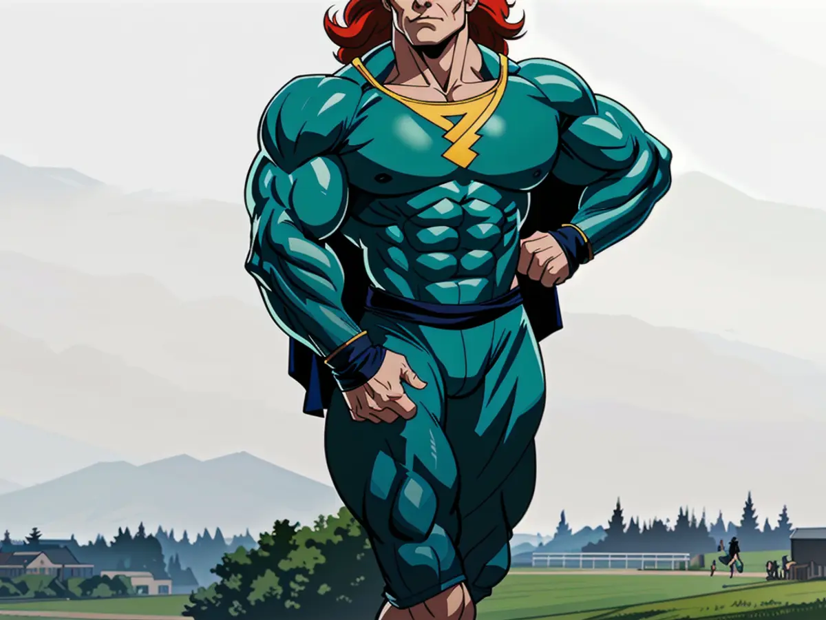 Critic donning a green mid-length dress down to the ankles.