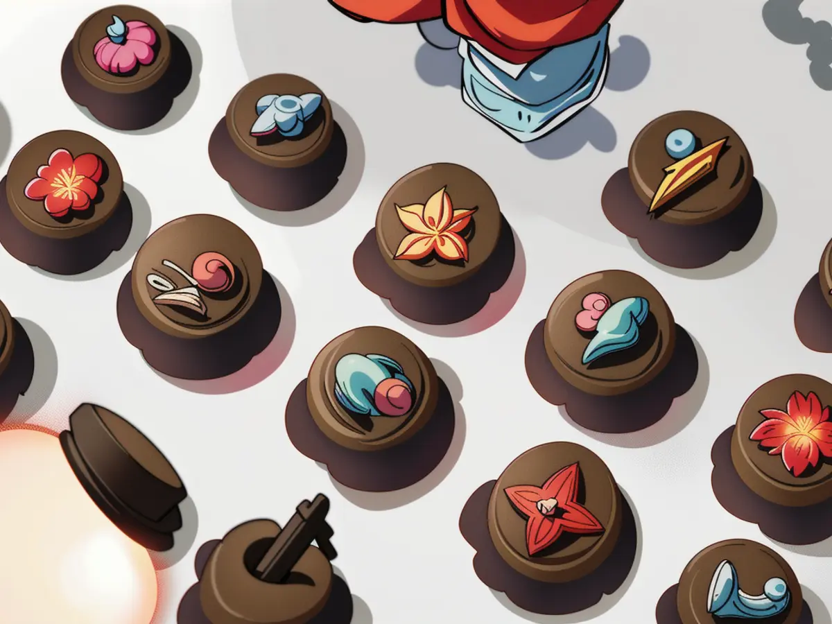 Floral-themed tea cakes in artistic structures Delicately crafted flower-shaped tea cakes
