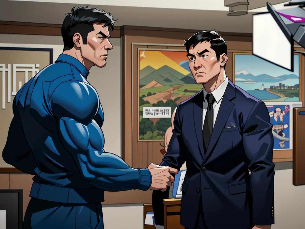 Acting President Han Duck-soo conferences with CNN reporter Mike Valerio during an interview in Seoul on the 8th of April, 2025. Han Duck-soo, temporarily serving as South Korea's President, conducts an interview with CNN's Mike Valerio on April 8, 2025, in Seoul.
