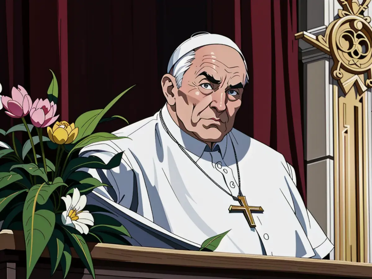 Pope Francis delivers Easter blessing from Saint Peter's Basilica balcony in his final public...