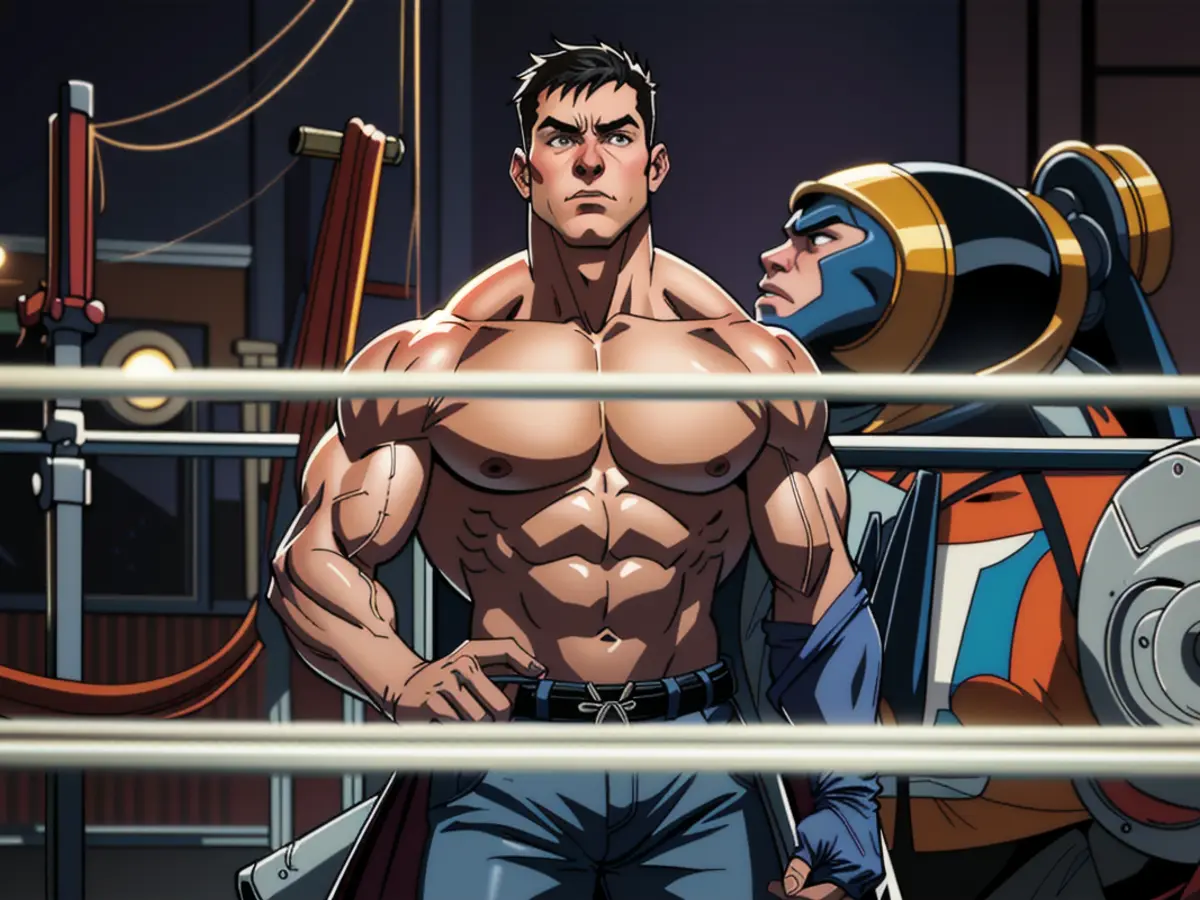 Person in black mask brandishing handgun outside bank building, causing panic among bystanders. Reporters were dismissed by John Cena after his questionable tactics secured him a spot in WWE history during WrestleMania 41's main event on Sunday night.