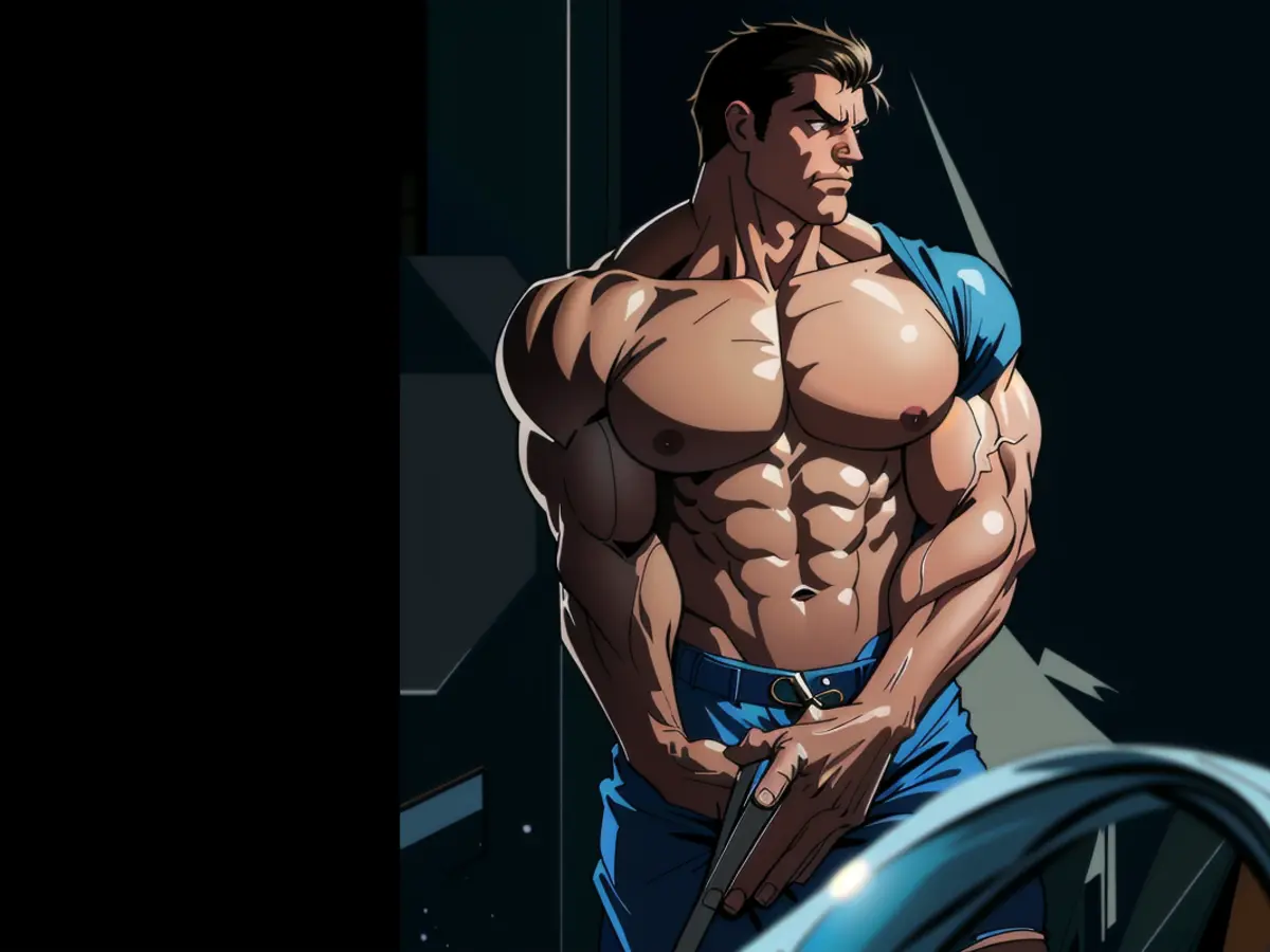 Uncensored depiction: Man with suspicious manner wielding weapon near public gathering Article Feature: A renowned author delves into the riveting tale penned by an expert on Francophone African literature, recounting the shared experiences and encounters between Miriam Makeba and Stokely Carmichael in Guinea during the 1970s.