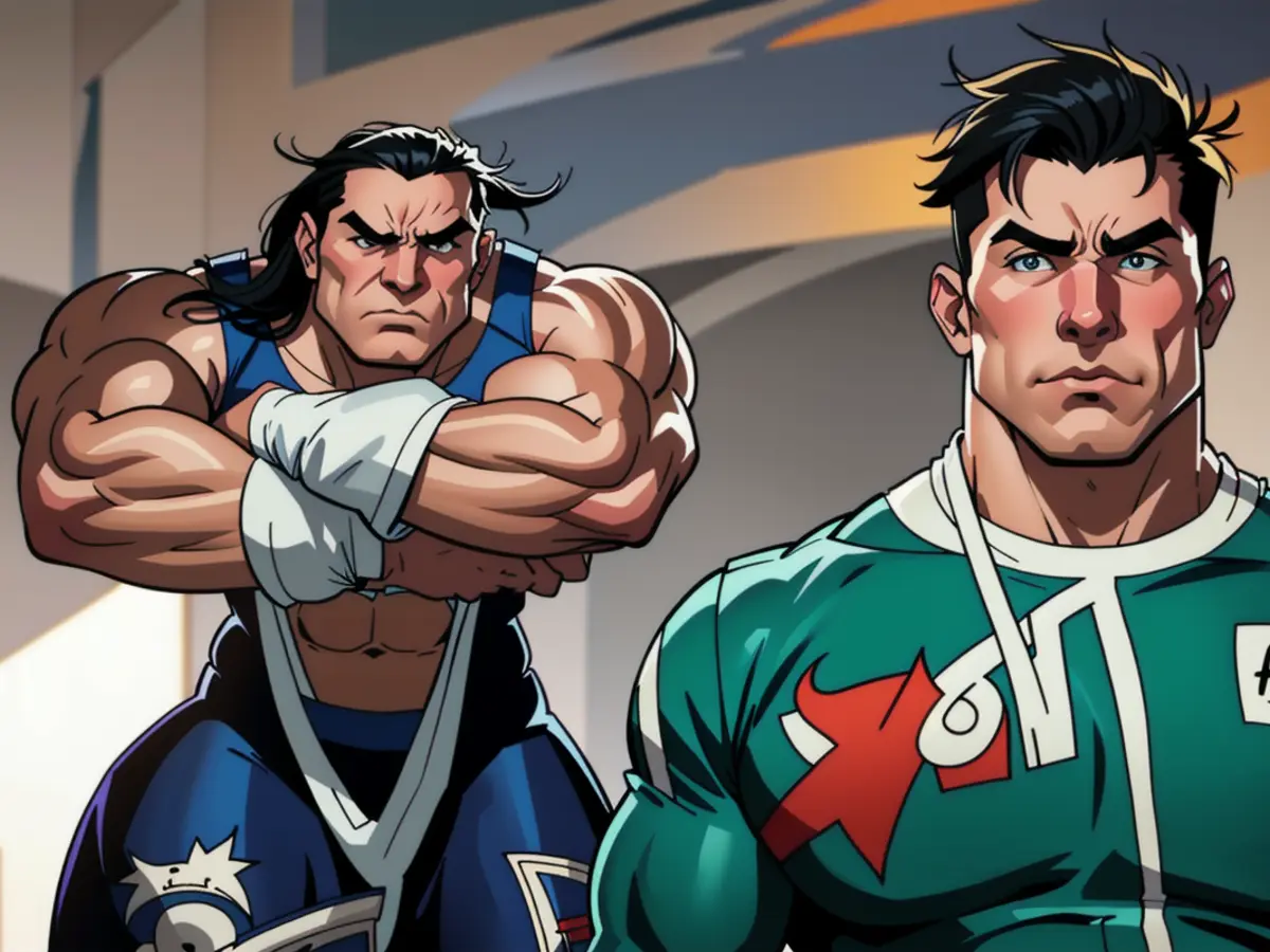 Unedited Photo Depiction: Man Engaged in Harsh Political Debate with Rival Supporter; Tension Escalates as Passions Run High INDIA'S CAPITAL: Javelin throw ace Neeraj Chopra, representing India in the Olympics, asserts no possibility whatsoever of a rival athlete surpassing him now.