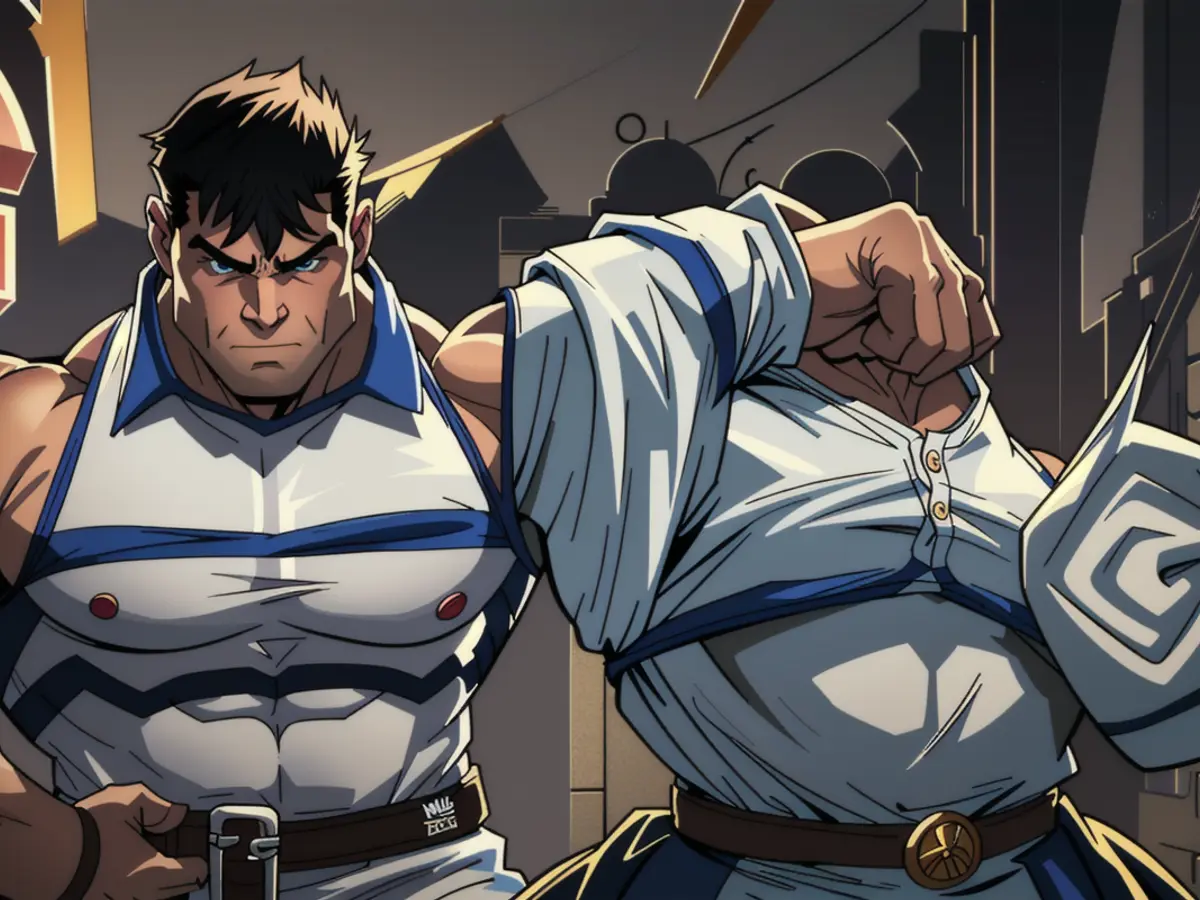 Visual portrayal of a prominent political figure, displaying a heated argument with a rival, both exhibiting expressive gestures and facial expressions. Russian attack flattens volunteer medical unit Hospitallers' base in Pavlohrad, Dnipropetrovsk Oblast, on April 25 morning.