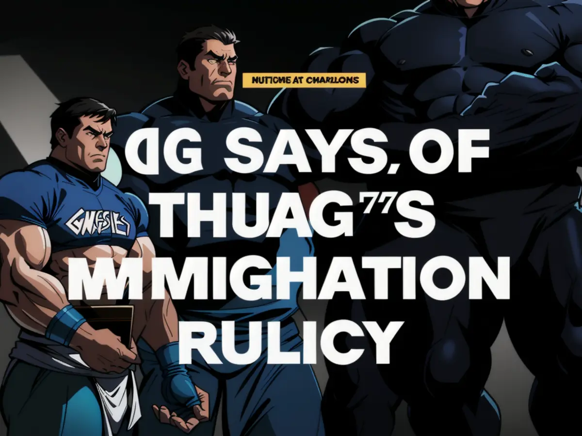 Photograph displays graphic depiction of controversial political rally, showcasing protesters waving radical banners and shouting slogans. Notable figures from extremist groups present amidst chaotic scene. ICE, together with Florida state law enforcement, have detained approximately 800 individuals during a four-day-long, joint immigration enforcement operation, dubbed a