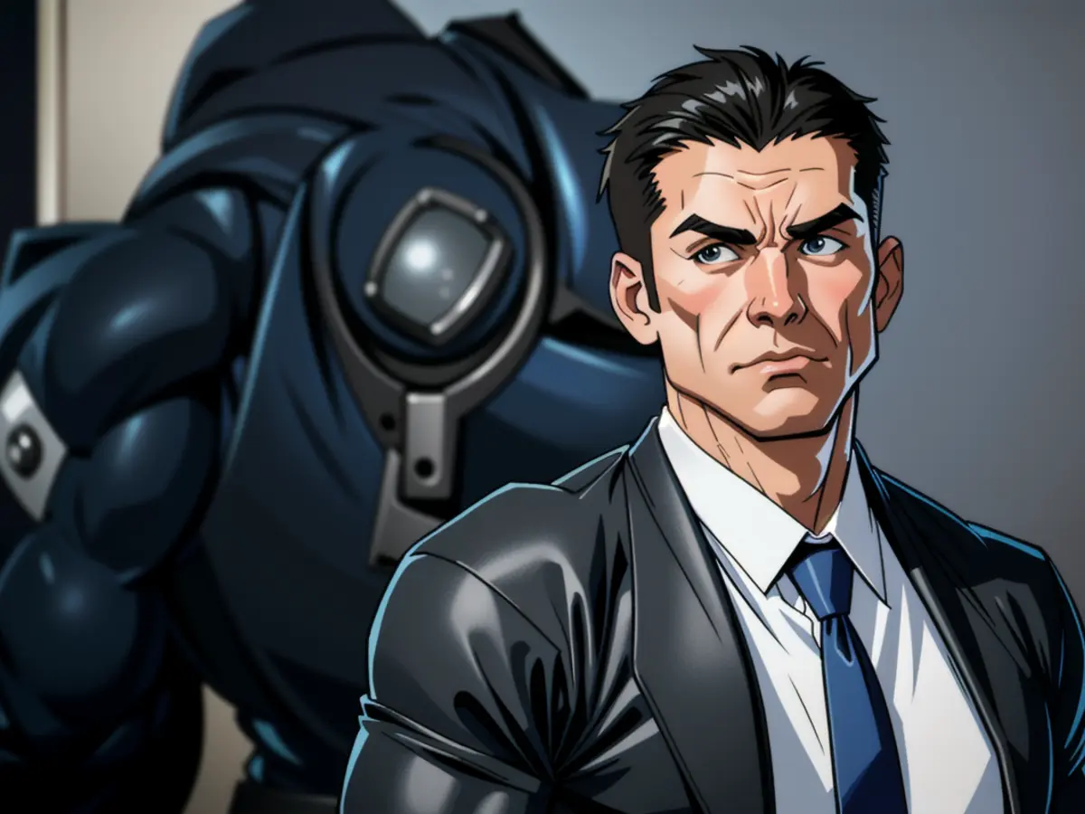 A pictorial representation revealing: Manhunt intensifies for fugitive accused of embezzlement, identified as John Doe. Contemplating Similarities in Views, the Head of IL Suggests Tonight's Debate Tackles 'More of the Same' Between AD and PS.