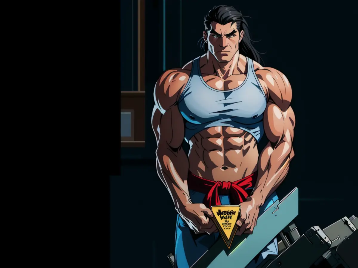 Unedited depiction: Man wielding a sledgehammer, smashing a laptop screen. Text on the laptop visibly reads Long-awaited order for additional Rafale aircraft added to previous deal of 36 planes approved by India