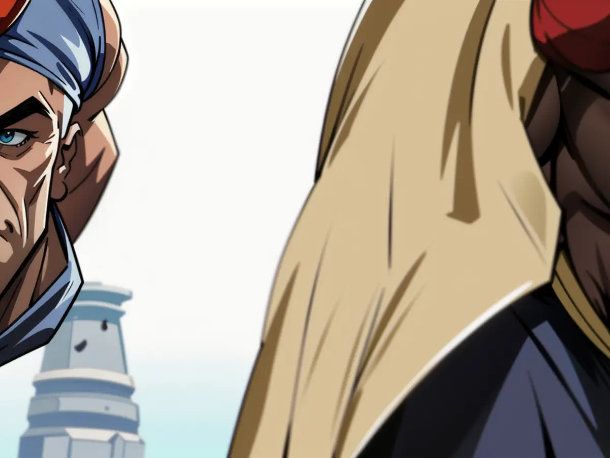 Visuals depict a controversial figure in a powerful stance, surrounded by symbols of their influence and might. Baba-Ahmed, ex-Political Affairs Advisor to VP Kashim Shettima, dismisses rumors of Shettima's alleged actions