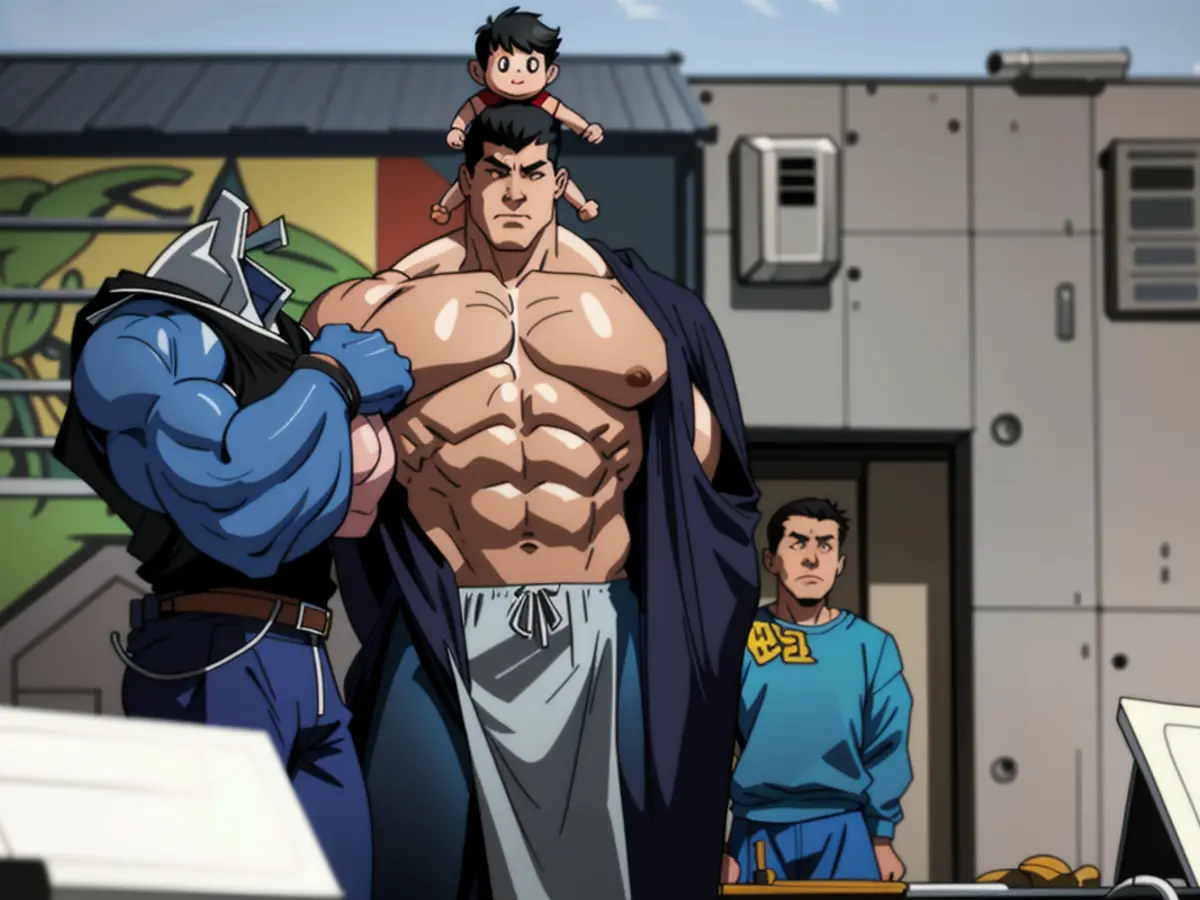 Person photographed: a man with a beard, wearing a black hoodie and blue jeans, holding a gun in his right hand Polish esports prodigy Maciej