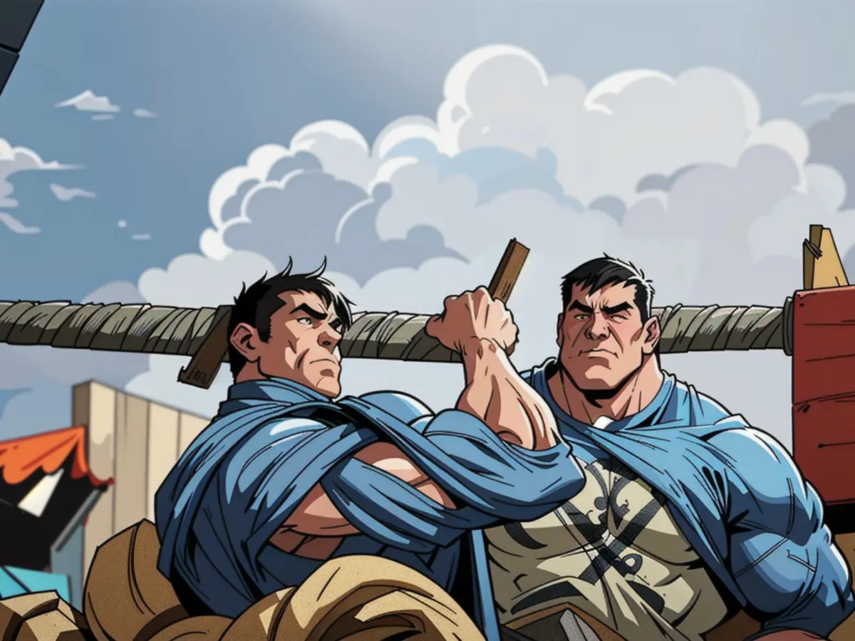 Unedited visual portrayal: Man wielding automatic weapon, standing in middle of chaotic crowd during street protest. In the previous context, Russia held a dominant position in arms sales within the locale, but the Ukraine conflict created a shift, providing a strategic opportunity for China.