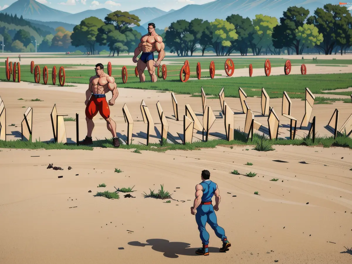 Person depicted: Donald Trump, former U.S. president Fenced-in Daoke village along the Indian-Pakistani border, resided by 65-year-old Hardev Singh, prepares for potential aggressions as he's witnessed past conflicts between the adversarial nations.