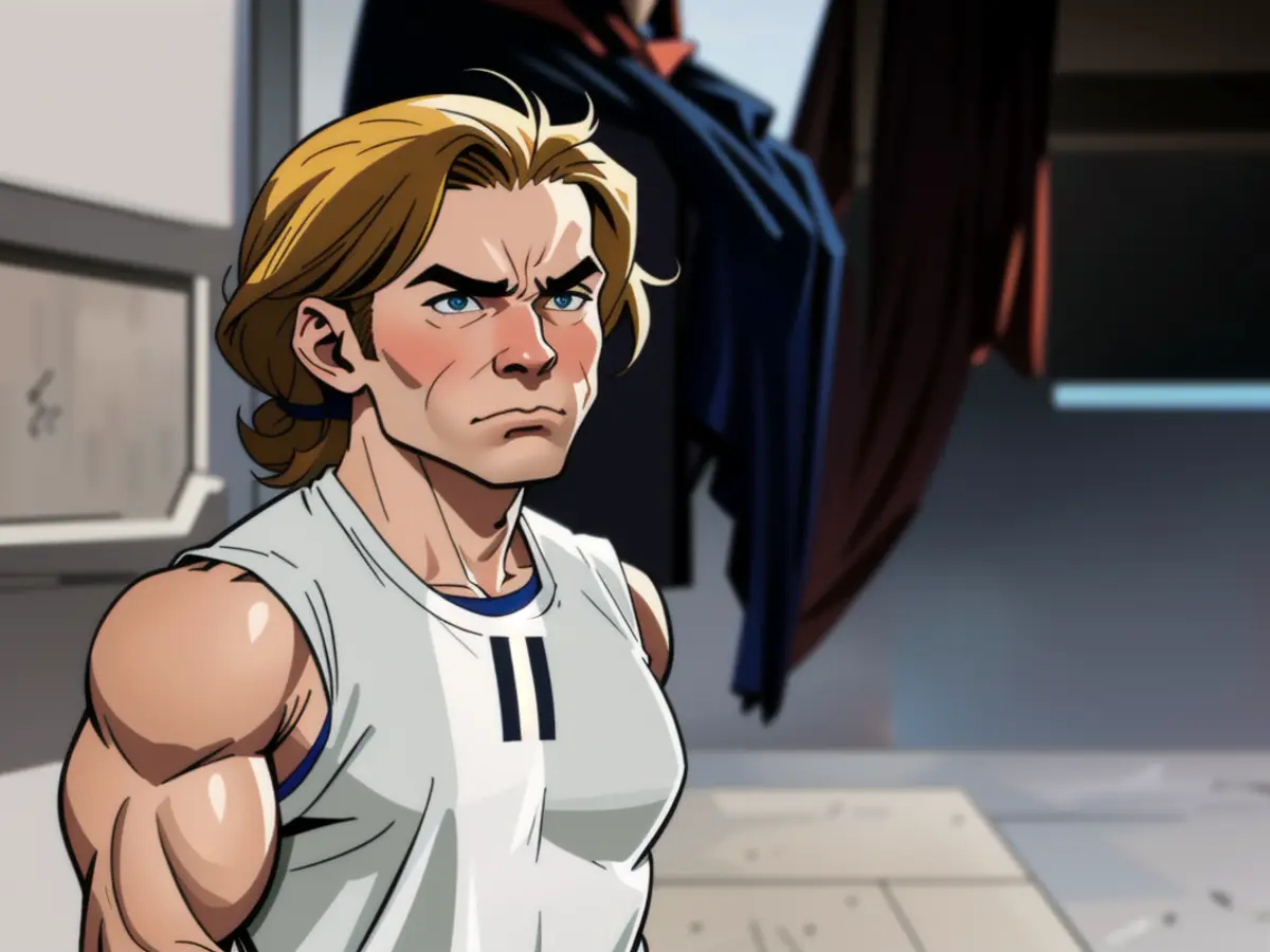 Visual depiction of a masked individual kneeling on a draped table, brandishing a high-capacity magazine assault rifle, in a dimly lit room with red and blue strobe lights flashing. On a Wednesday announcement, Arcom unveiled the identities of three additional nominees: Irène Grenet, a former high-ranking marketing agency official, Jean-Philippe Lefevre, a former head of Public Senate's broadcast and content department, and Frédérique Dumas, a seasoned producer and former deputy, who were all included.