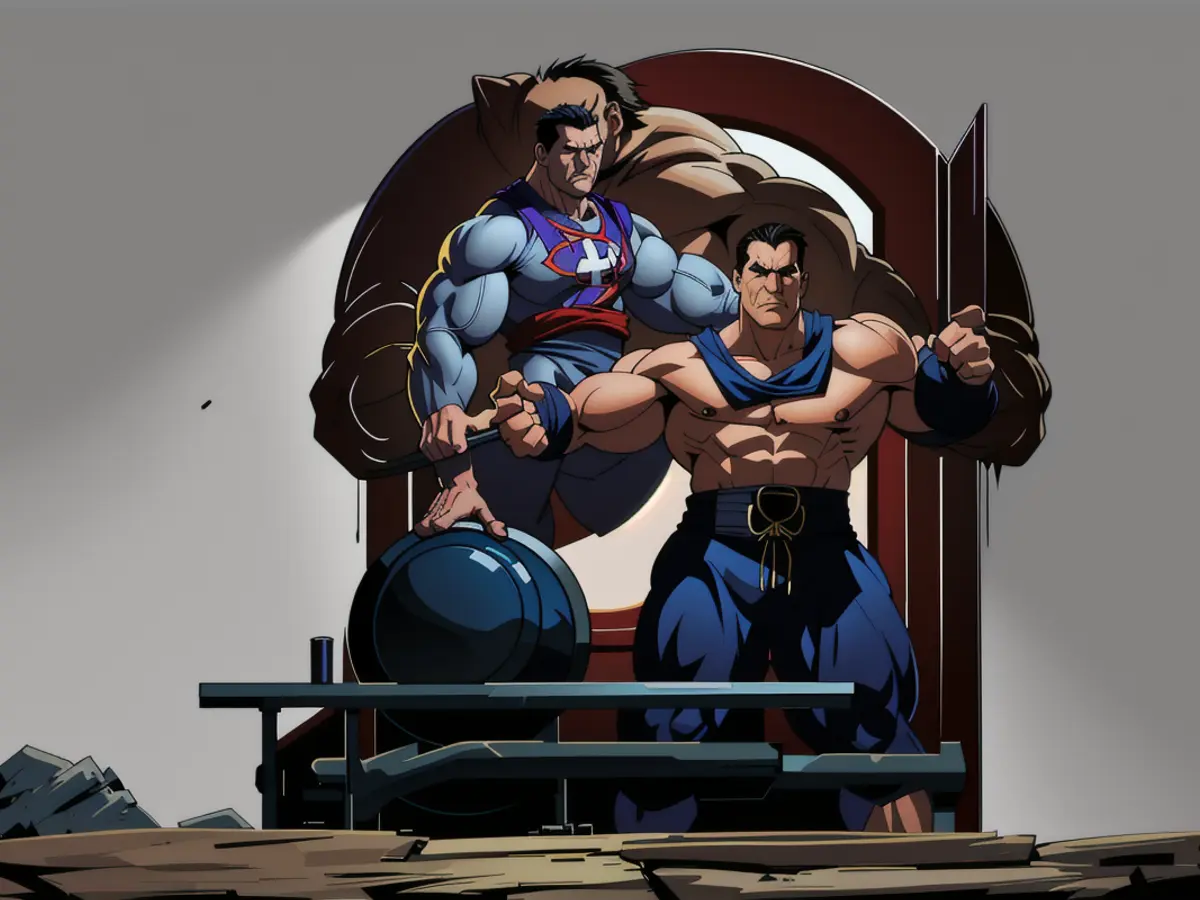 Figure portrayal: Boy with blond hair, blue eyes and a devilish grin, wearing a red jacket and blue shorts, holding a pitchfork and standing on a fiery pit. Supreme Court annuls election law acquittal for Lee Jae-myung, triggering a re-trial and ensuring his candidacy remains active for the upcoming June 3 presidential election.