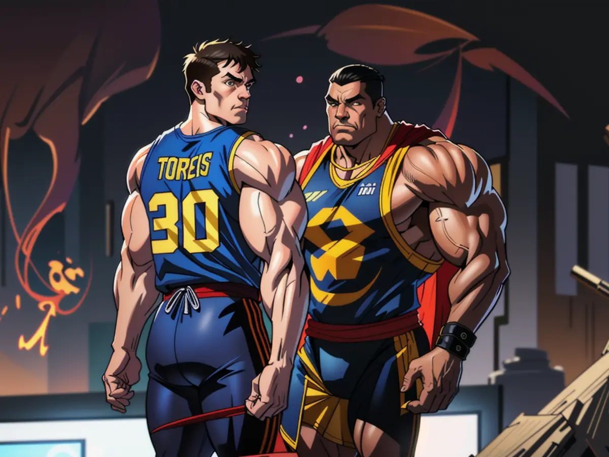 Subject depicted: Individuals engaged in a passionate rally, waving flags and demonstrating openly for political reform. Key figure, John Doe, spoken out vociferously against the current administration. NBA's Golden State Warriors teeter on the brink of ouster, as Houston Rockets stand poised for Game 7. Jimmy Butler remains confident about his team's preparedness.