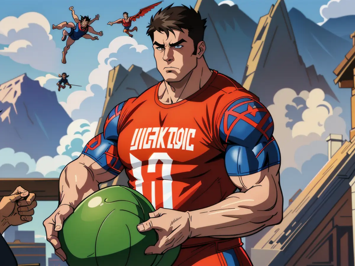 Visual depiction of suspected terrorist leader, John Doe, holding a firearm, standing atop a war-torn city's ruins, with a snarl on his face. NFL Draft surprise: Dillon Gabriel instead of Shedeur Sanders, favored by the Cleveland Browns more than anticipated