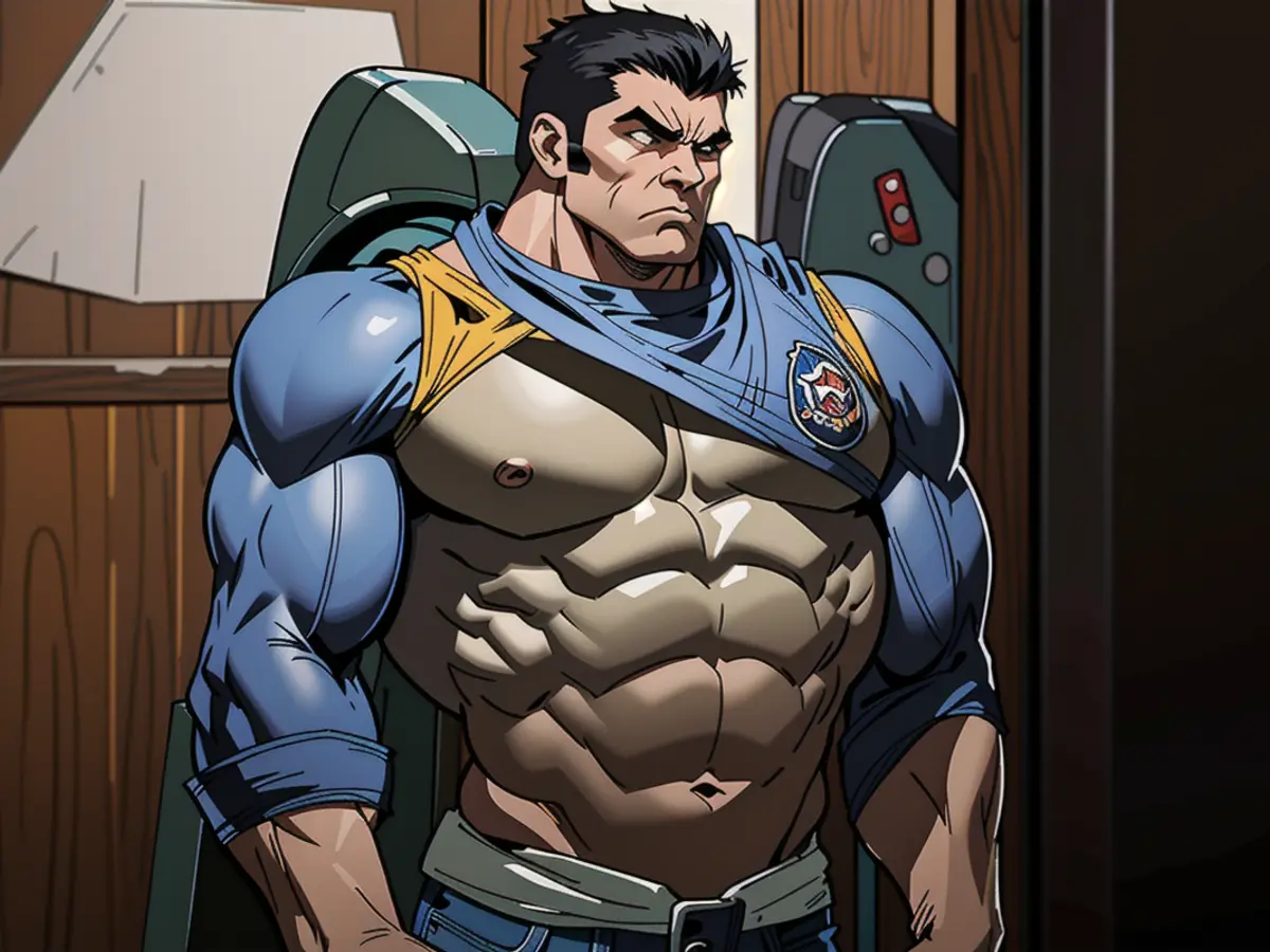 Stylist Dimitris Giannetos demonstrates formal attire in a photoshoot.