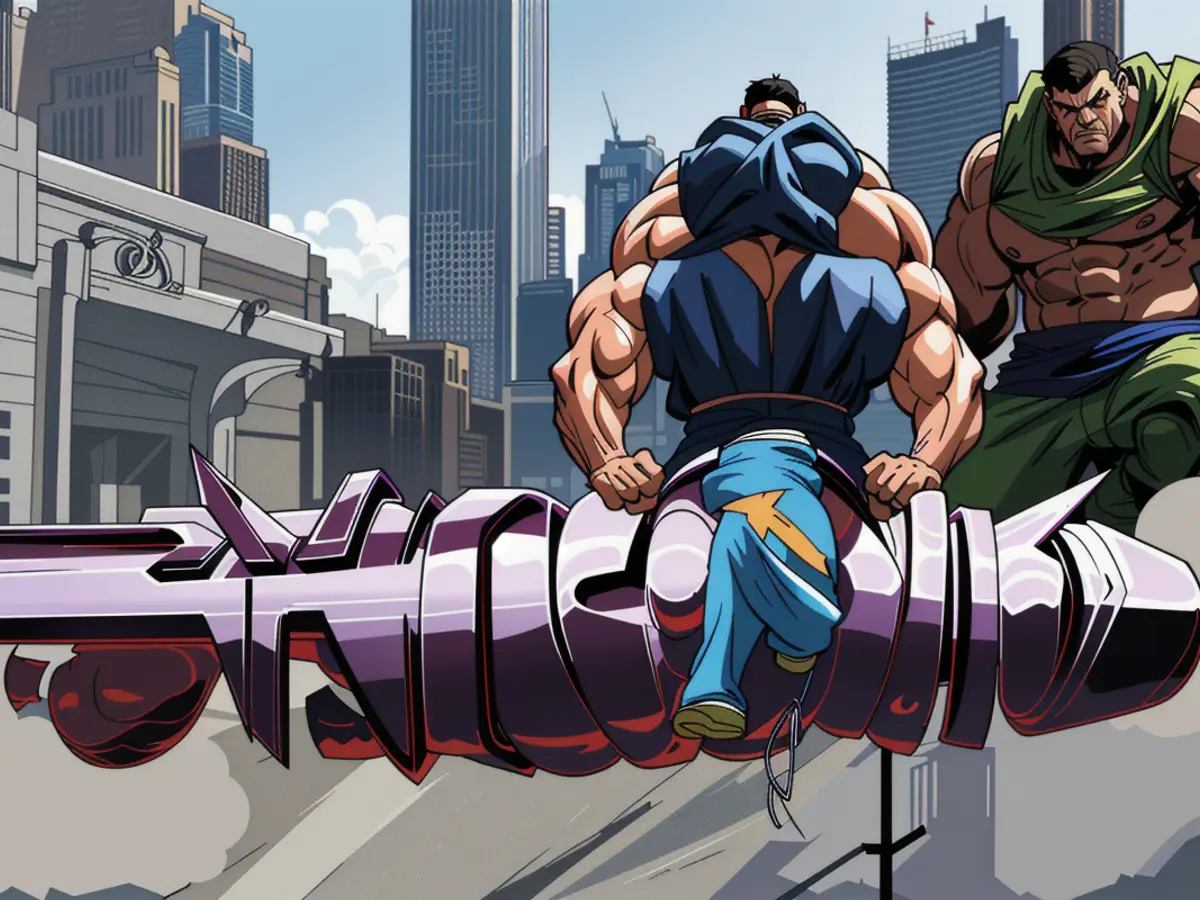 Photograph portrayal: Manifestation of a violent protest, featuring demonstrators in chaotic disarray, brandishing signs and engaging in confrontations with law enforcement personnel. Collaborative Performance of 'Day of Victory': Artists From Omsk and Stakhanov Unite for 'Together We Sing About Victory!' Project (Picture Included)