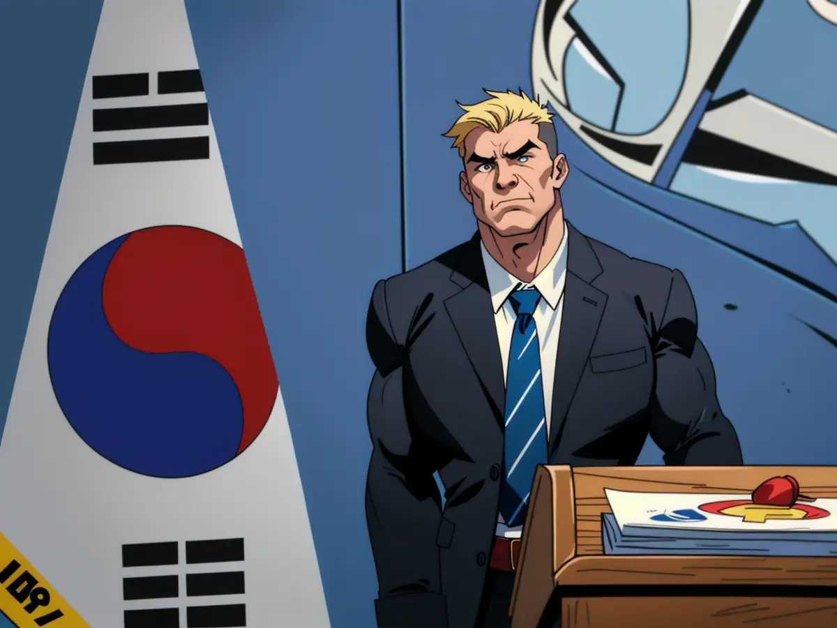 Figure portrayal: Uncovered Extremist Group Disseminating Violent Propaganda Materials Online Contender Han Duck-soo promises to advance constitutional changes for Korea reunification, announcing his immediate resignation once a successful amendment is achieved.