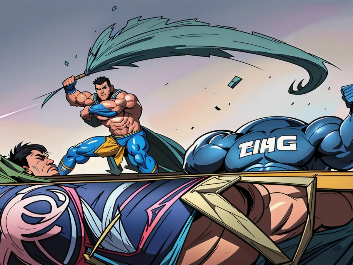 Photo depiction: Individual brandishing gun in a threatening manner towards another person. Suspect stands with aggressive stance, while victim appears fearful and concerned. Heated altercation unfolding. Subscription service DraftKings+ now accessible in New York, offering enhanced parlays with enhanced odds for increased winnings to users.