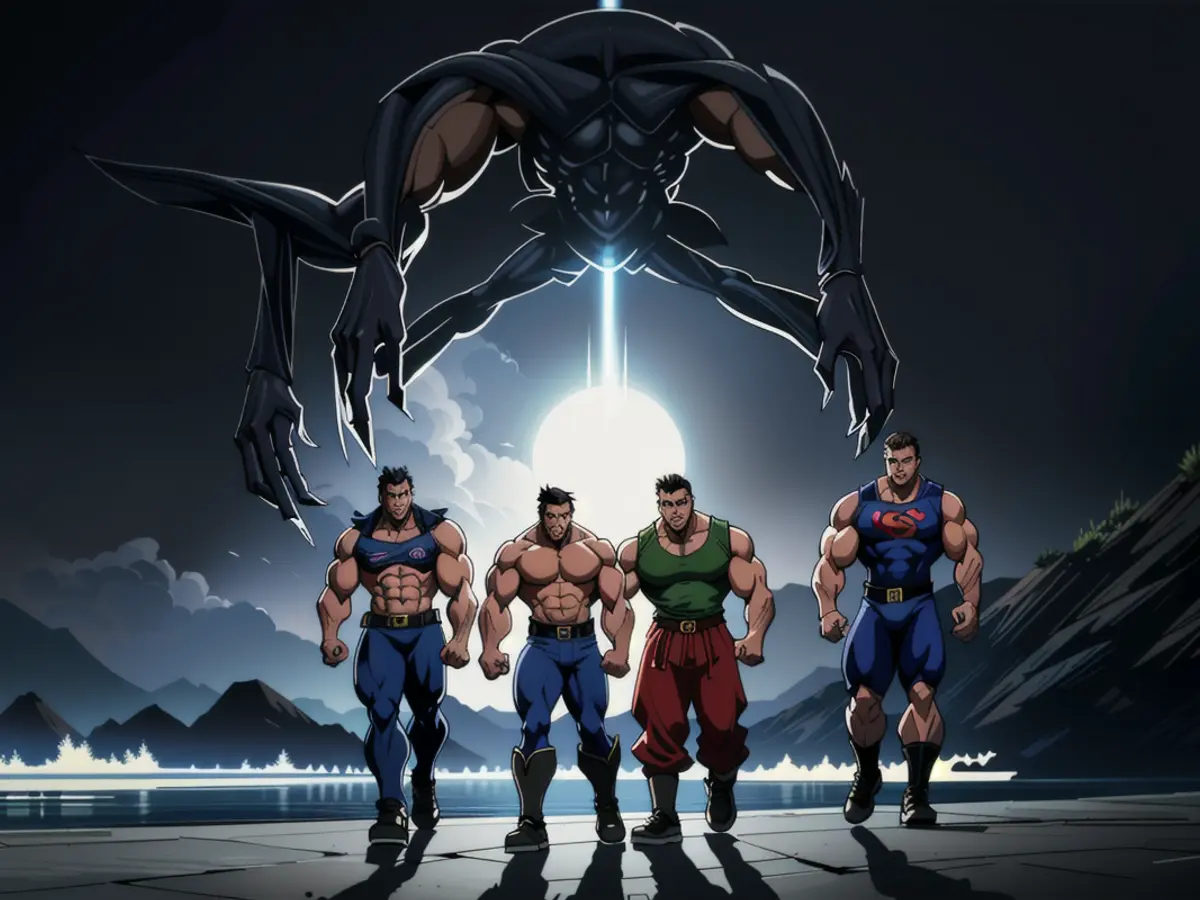 Players from Hamburg's team stride into the arena prior to the game's commencement. Captured...