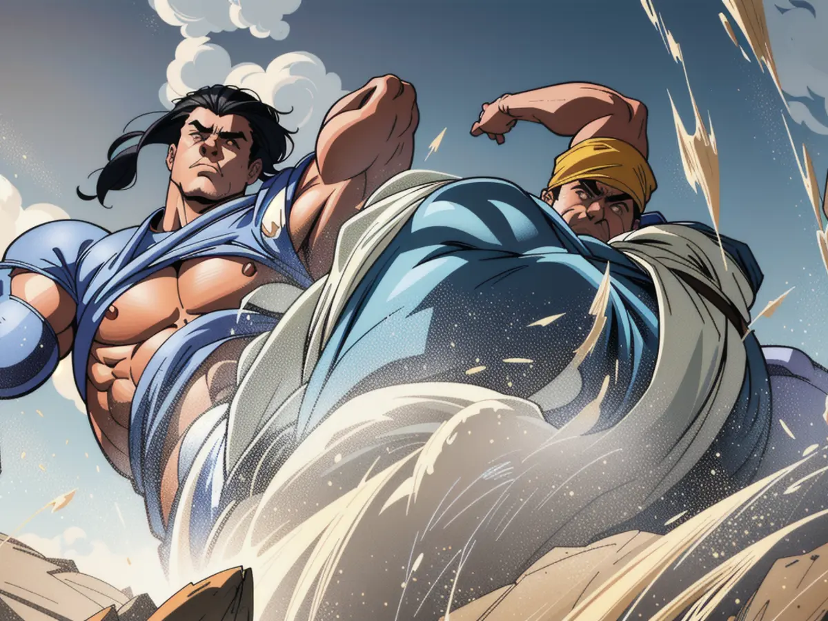 In the Alpine Museum, a sand construct resembling Zugspitze – molded using 3D printing – is...