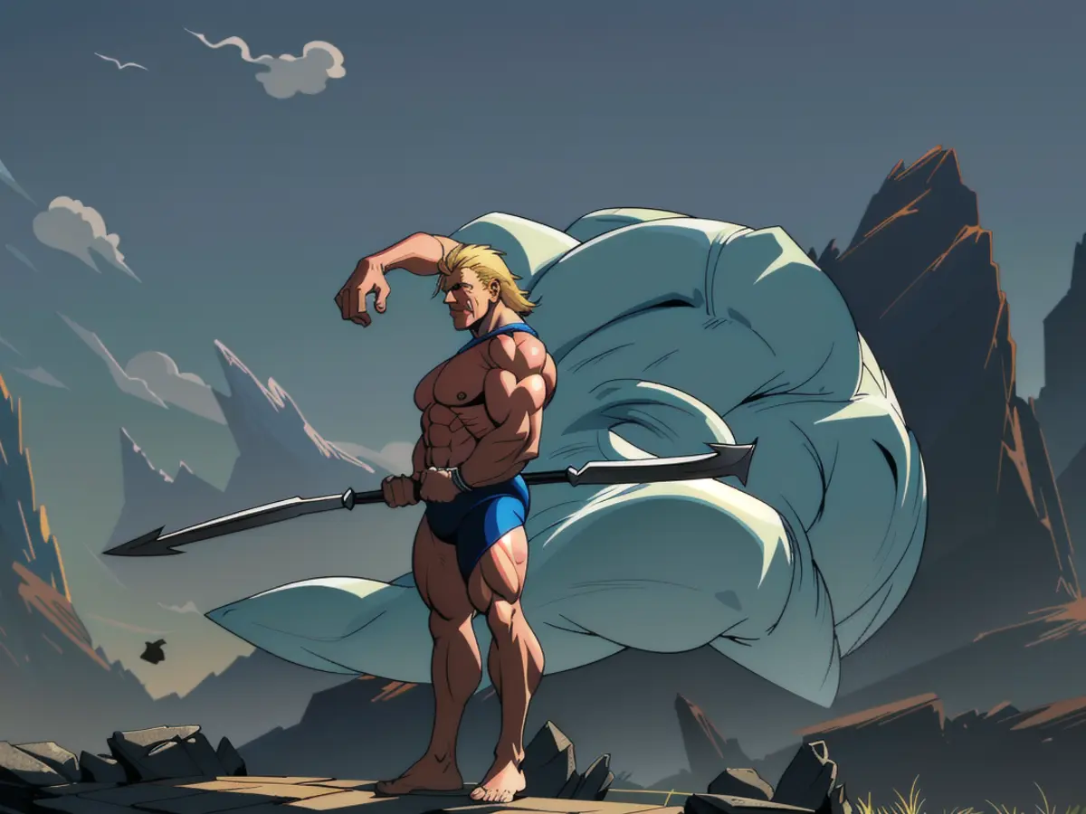 Free-flying glider user soaring through the air.