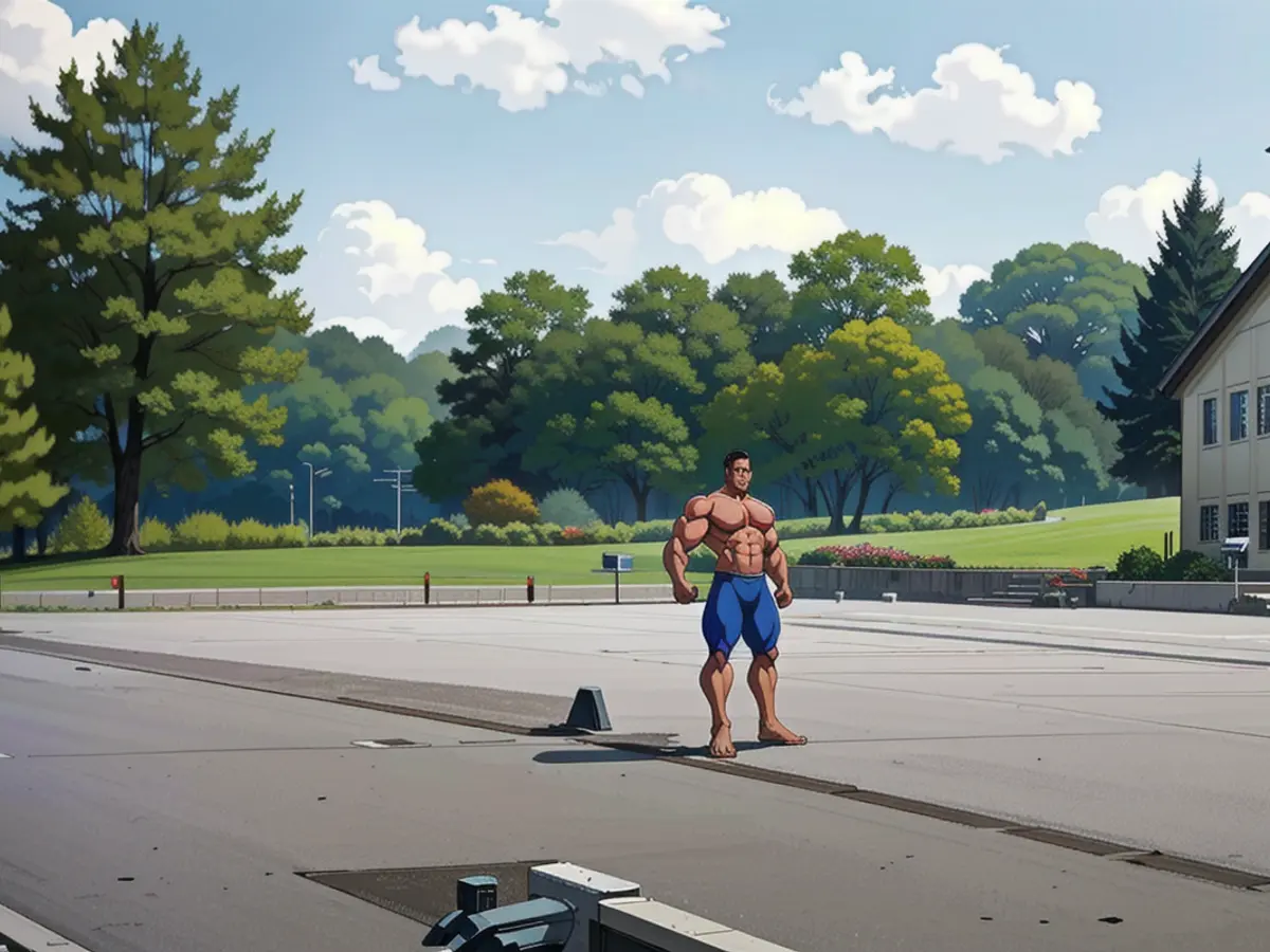 Workers from 'Zelenstroy' company will cover geometric planters on Novosobornaya Square in Tomsk on...