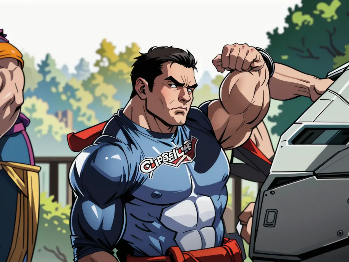 Kim Jong-un, the North Korean leader, and his military generals showcasing weaponry during a...