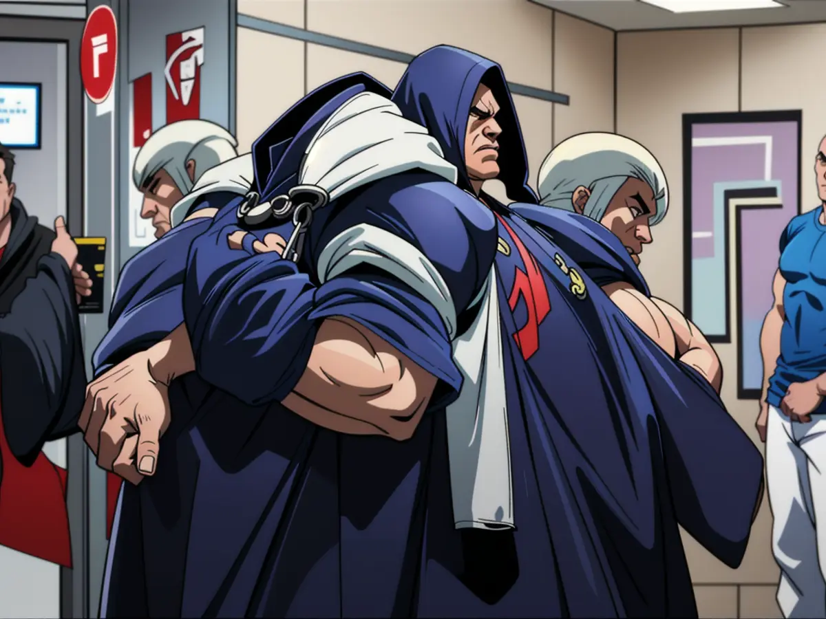 Law enforcement intervenes in street fights between Chelsea and Real Betis fans in Wroclaw, with...