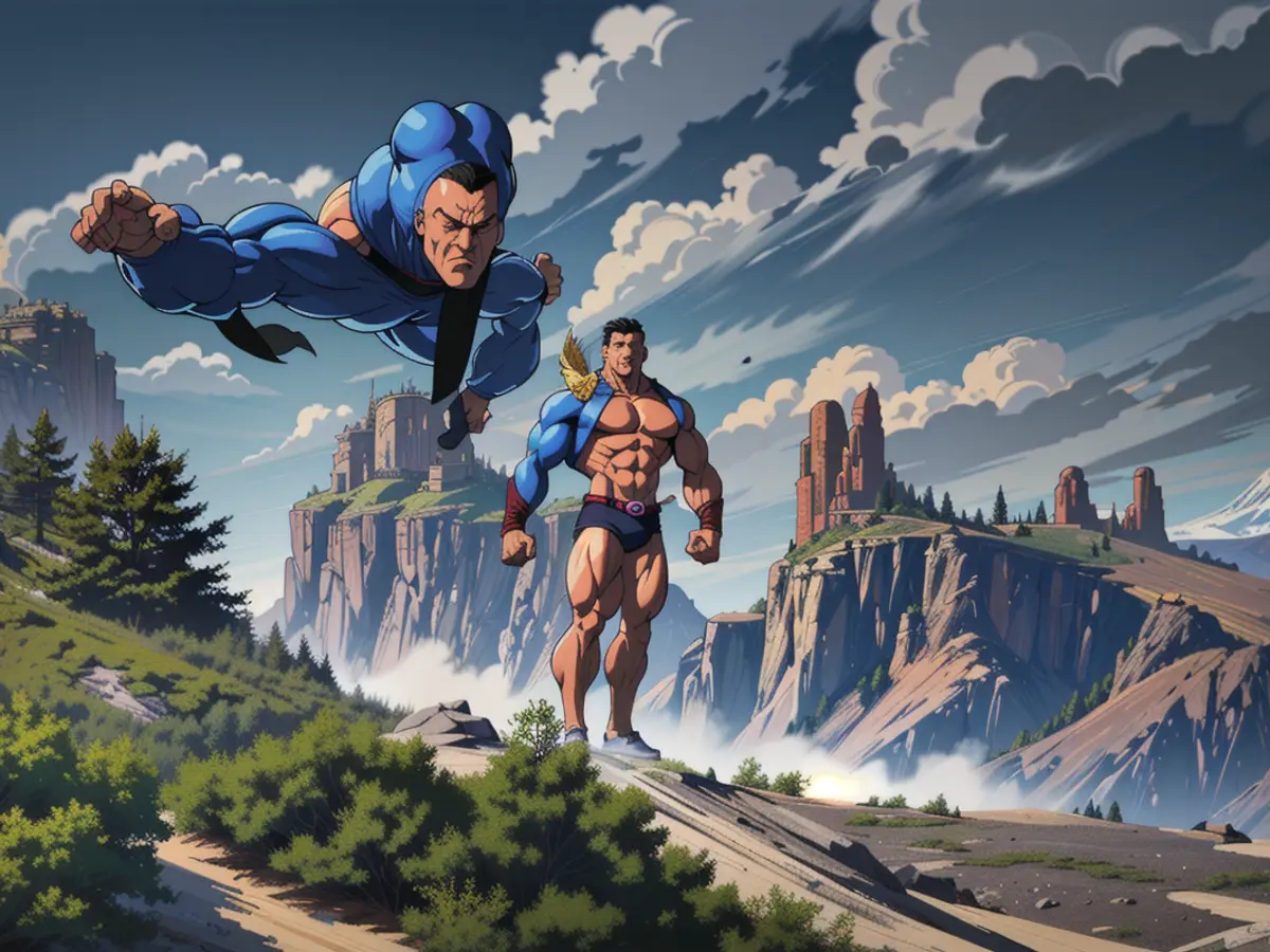 River water flowing over mud and stones fills lake formed at former houses of Blatten village after...