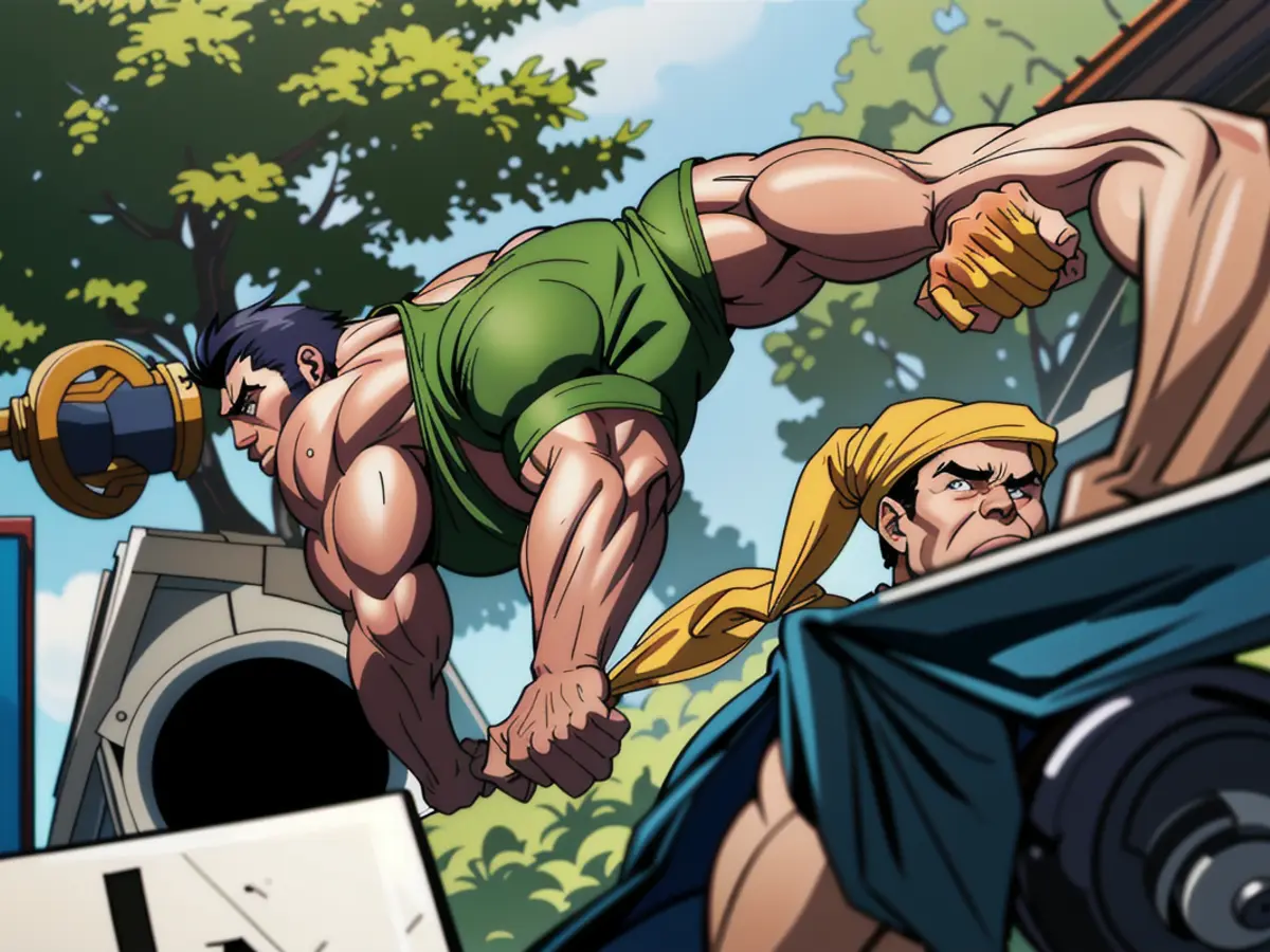 At a kids' playground, a military band played popular melodies from famous children's animated...