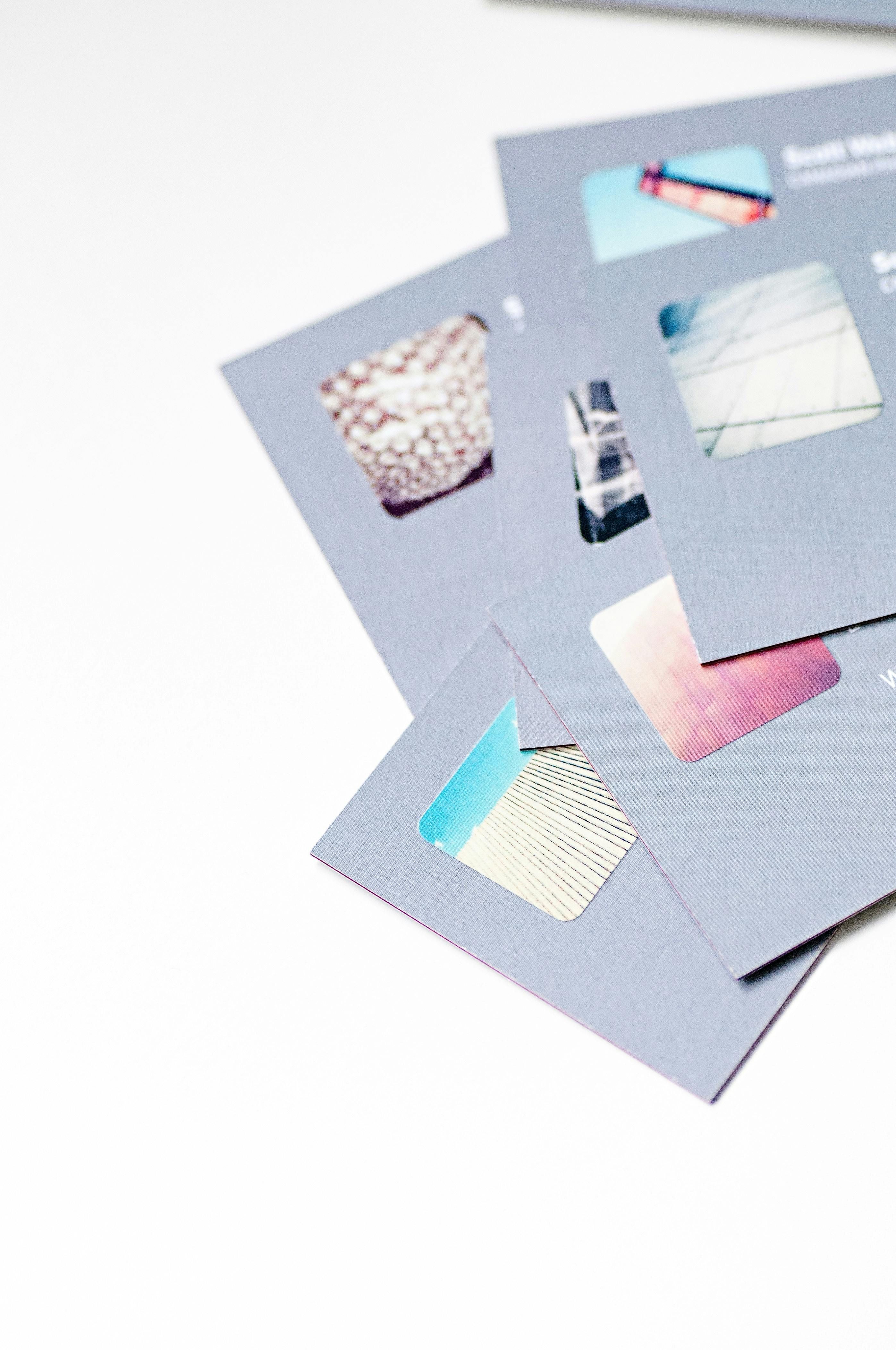 Illustrated cards depicted in user's image review. Images revealing charming sketches on playing cards assessed