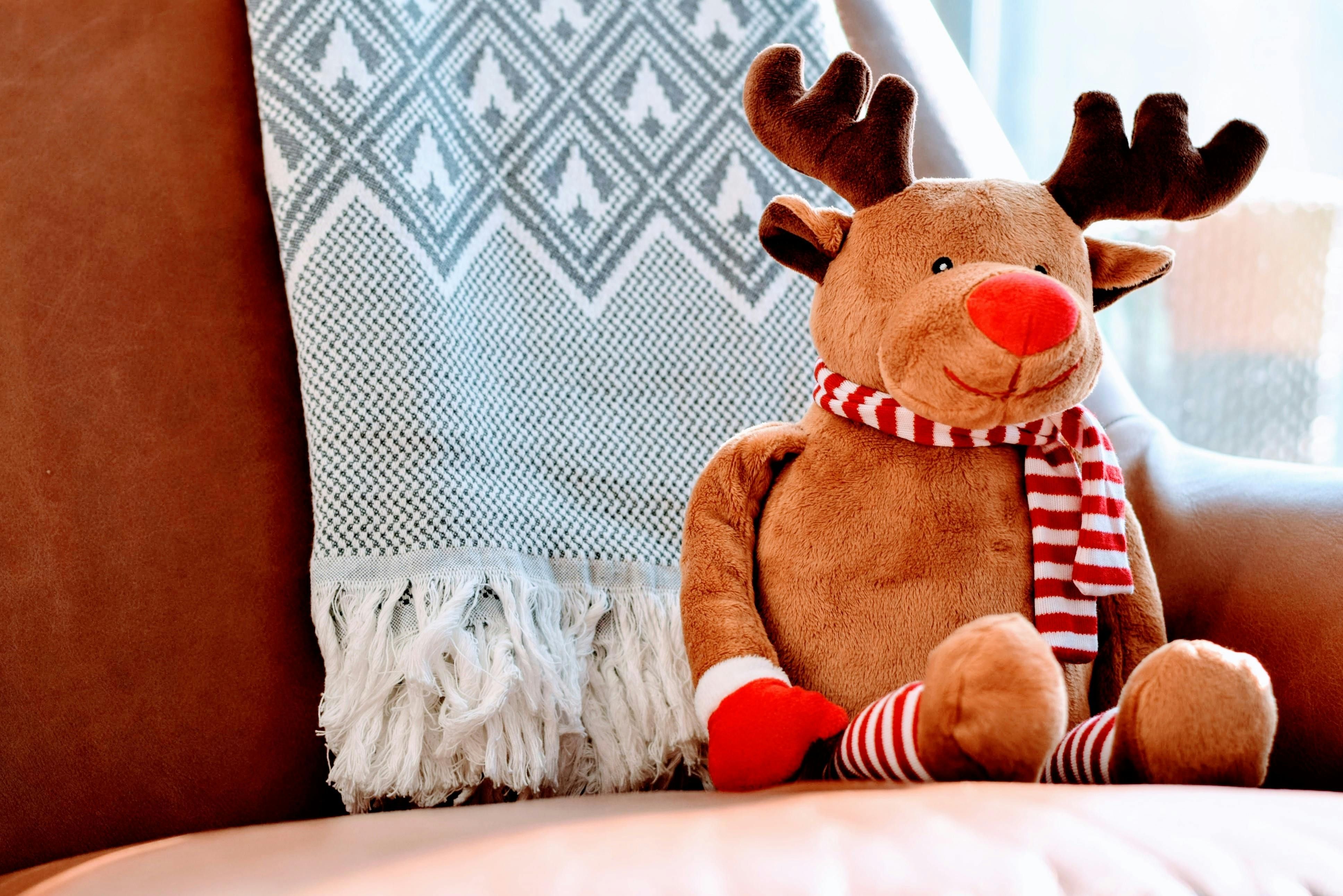 Image demonstrating the removal of a red wine stain from a plush blanket, before and after treatment. Red Wine-Stained Plush Blanket Transformation - Initial Image Displaying Intense Red Stain, Following Image Shows the Stain Disappearing Completely