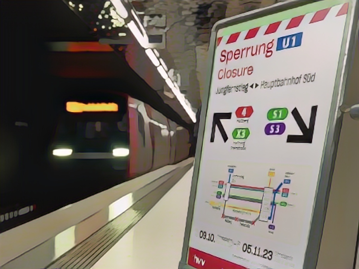 U1 runs again between Jungfernstieg and Hbf Süd from Monday