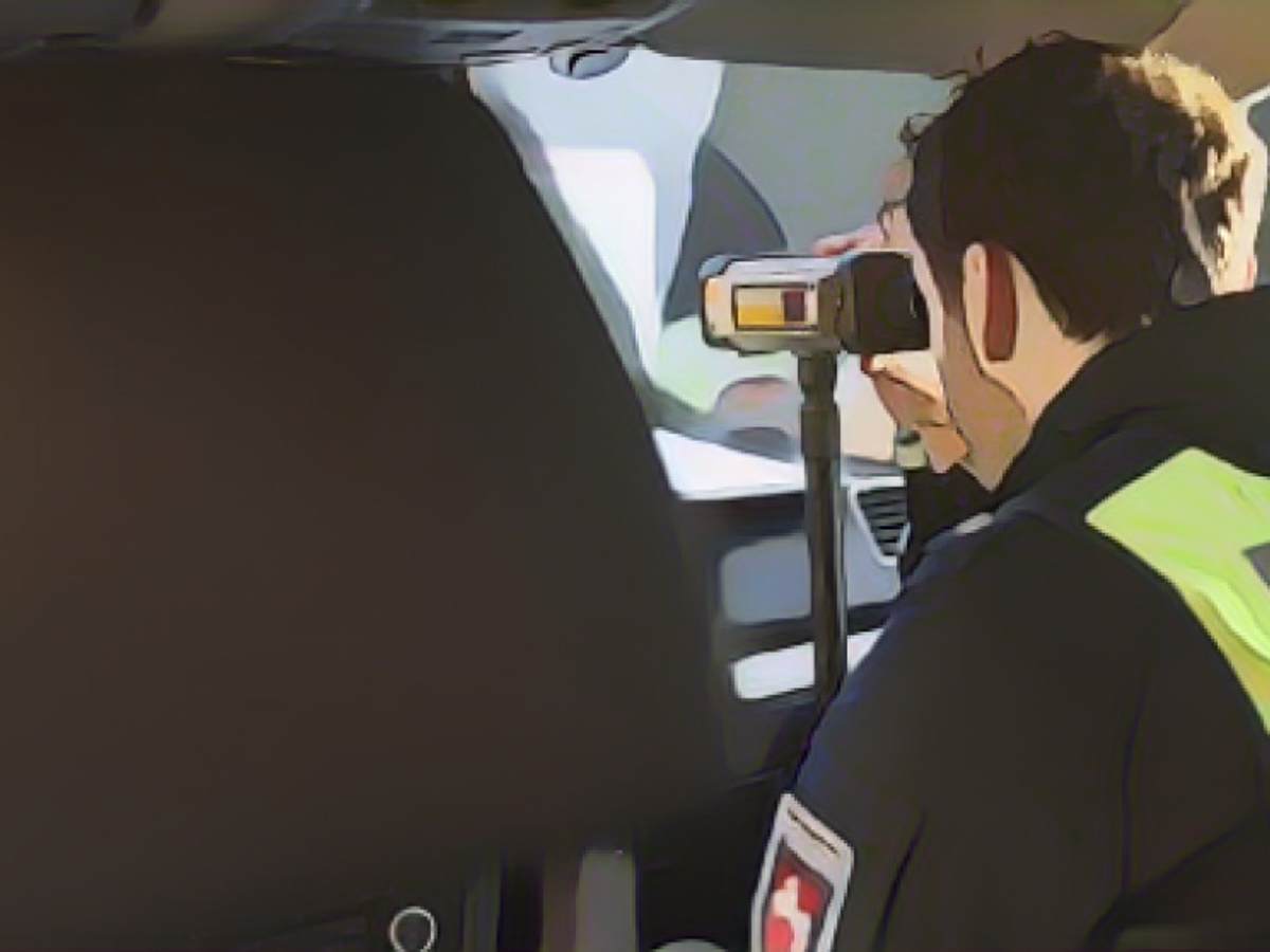 Speeding driver flees from the police