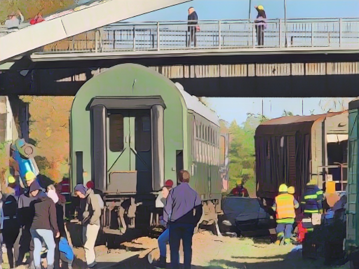 THW large-scale exercise after simulated train accident in Leipzig