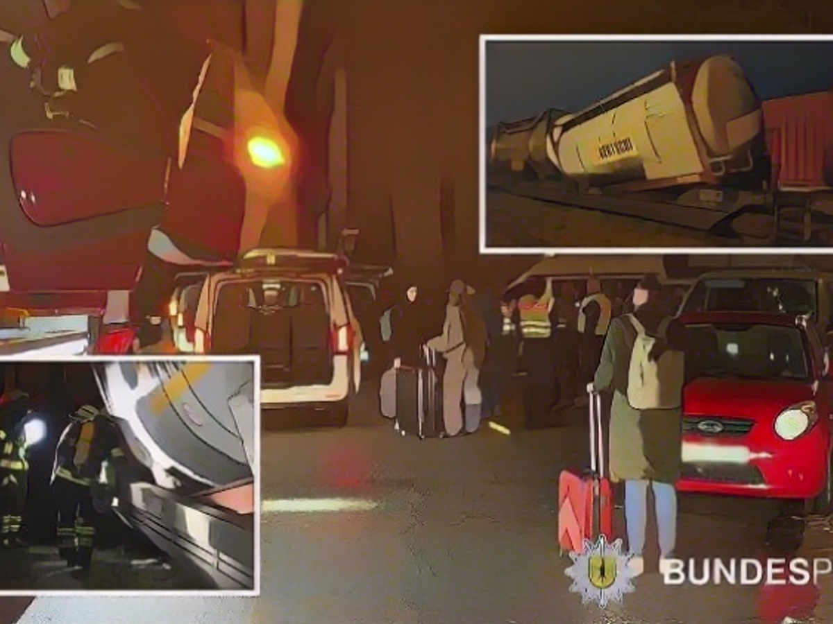 Tank container tears off overhead line and paralyzes railroad line