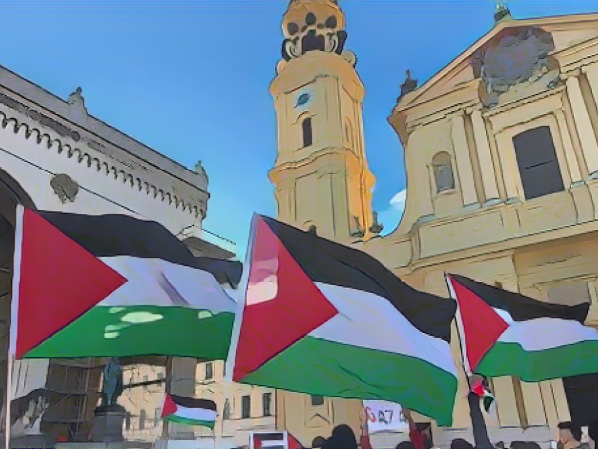 Shouts of Allahu-Akbar in front of the Theatine Church