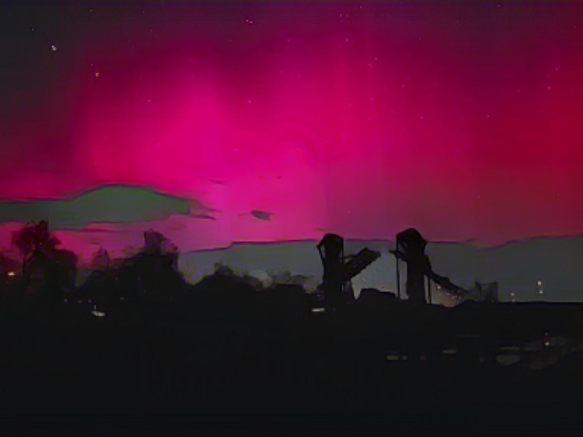 Northern lights can be seen over central Germany