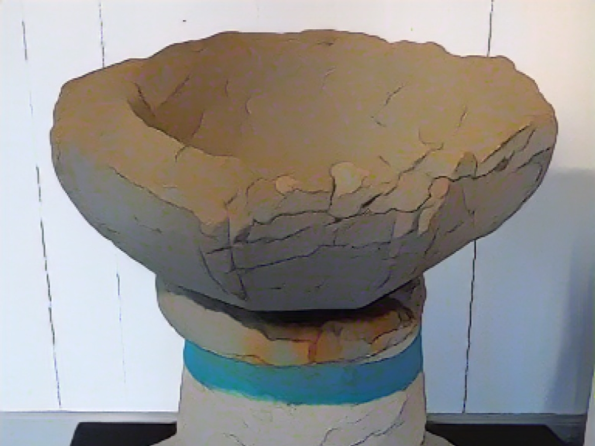 What woman wants to pee in a baptismal font?