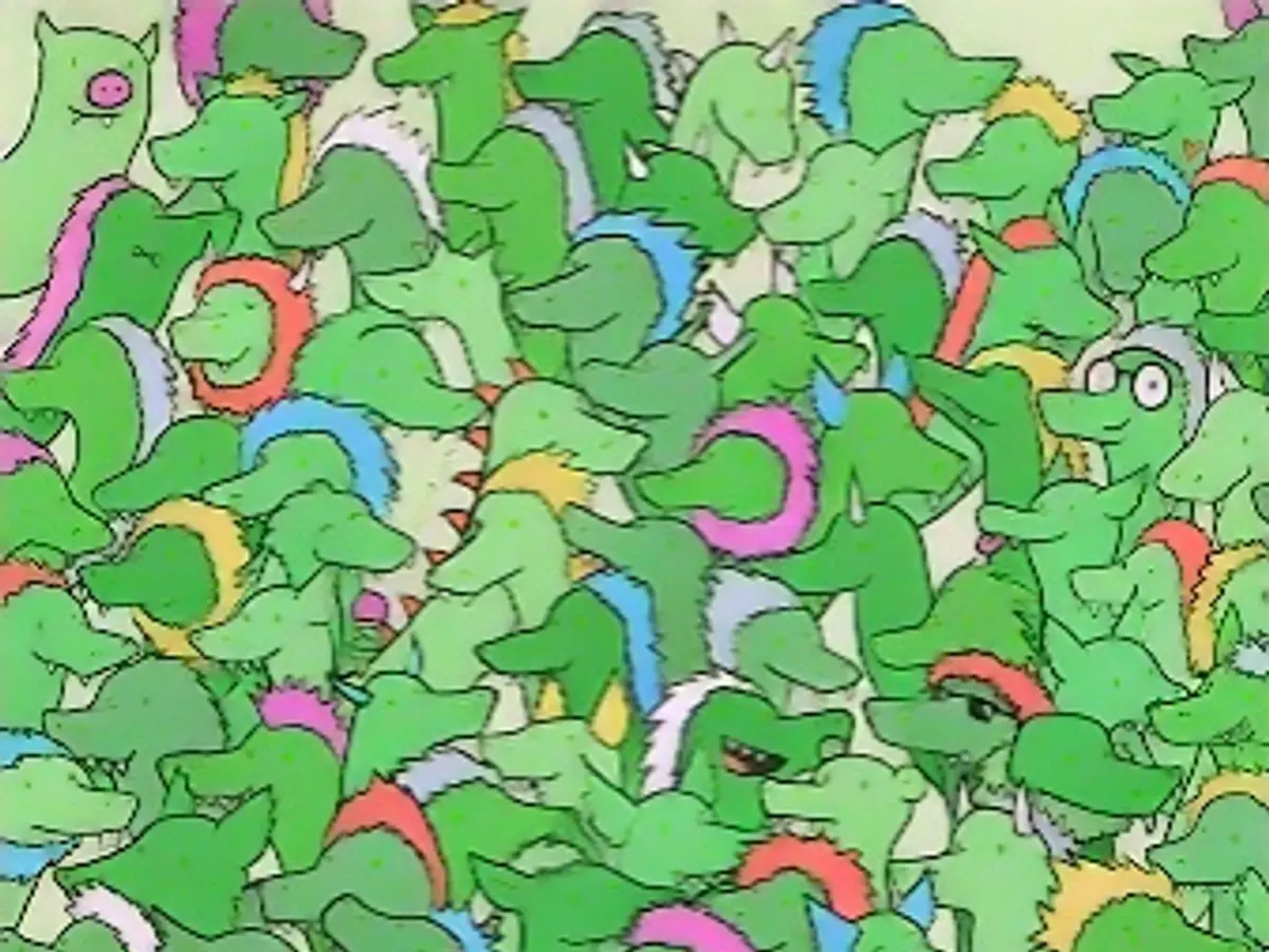 Can you find the three crocodiles among the dragons?