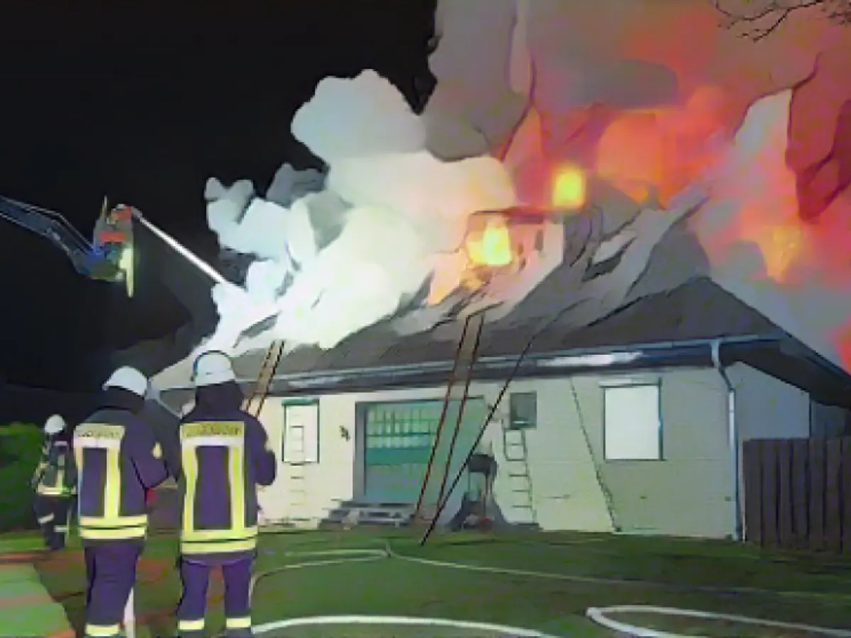 Flames destroy detached house