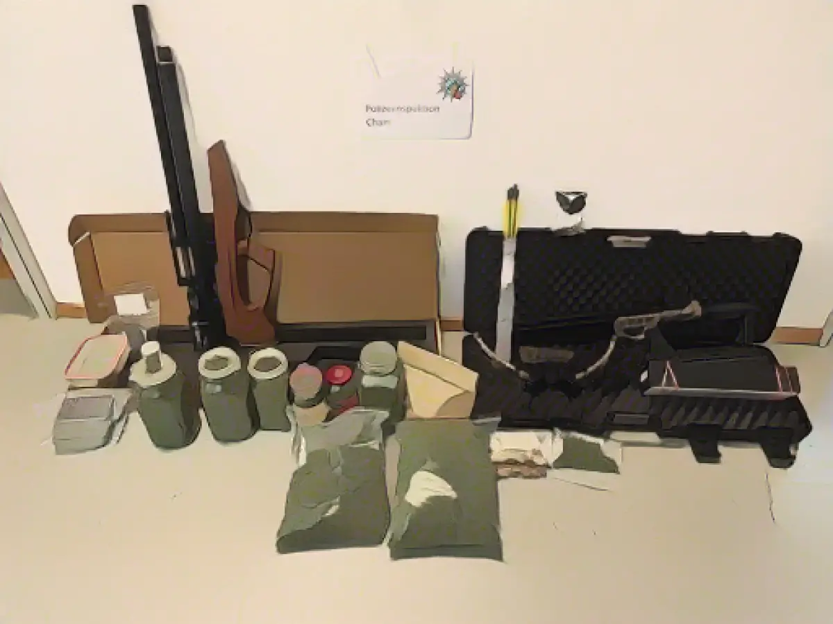 Search: Cannabis plants and several weapons found