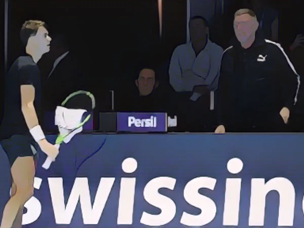 Why Boris Becker is constantly standing up in matches