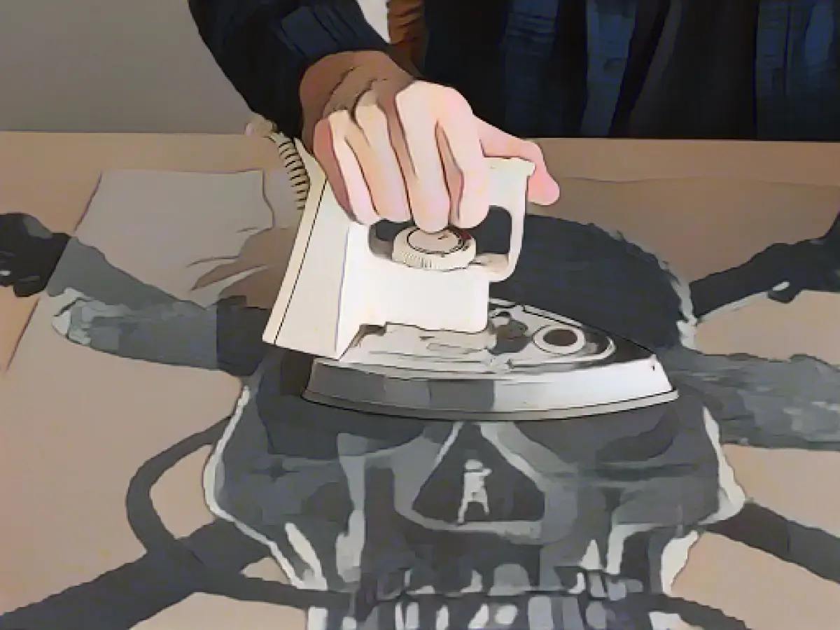 Ironing bead artist irons with mom's old iron