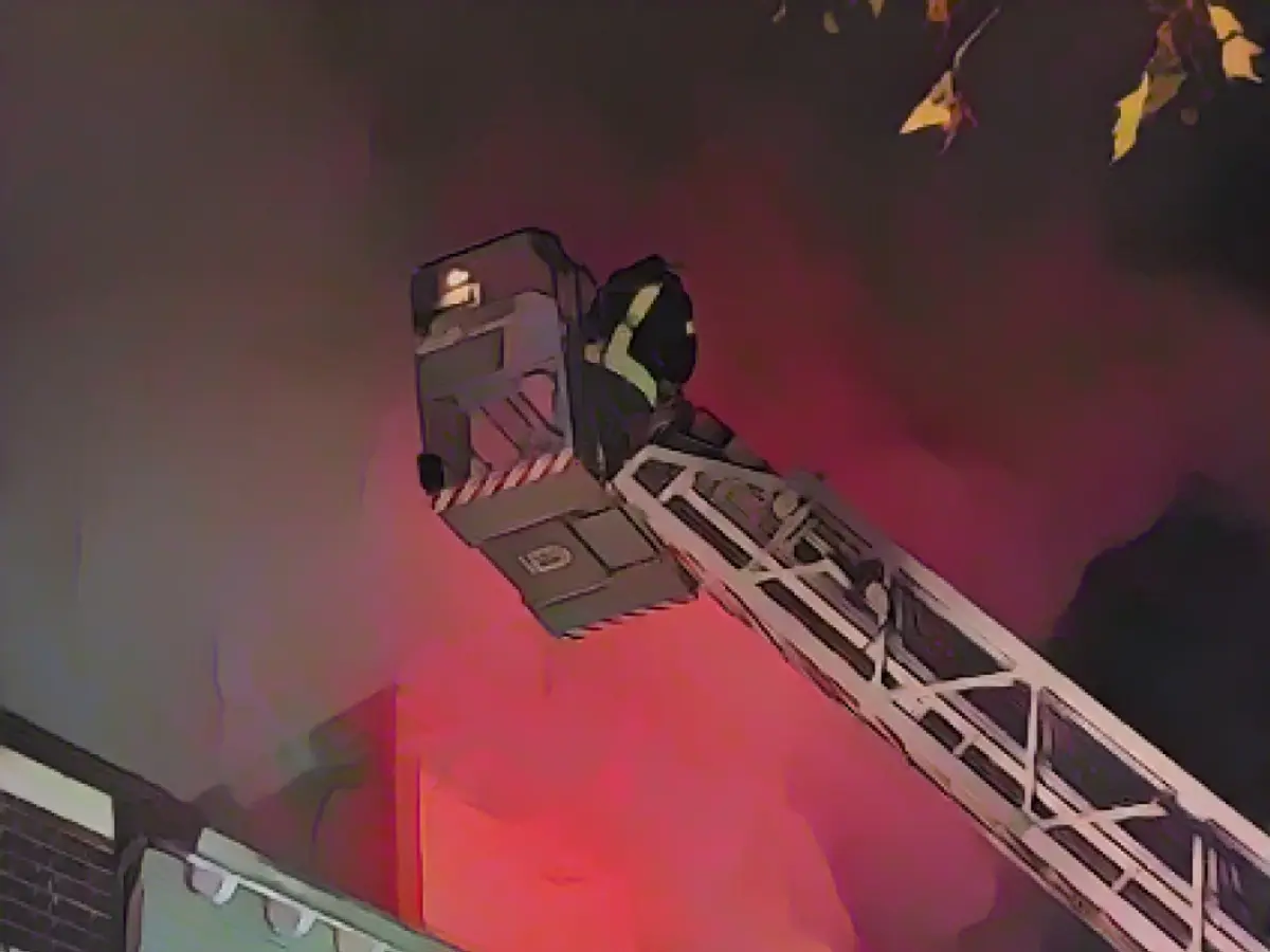 Fire in shopping street in Datteln