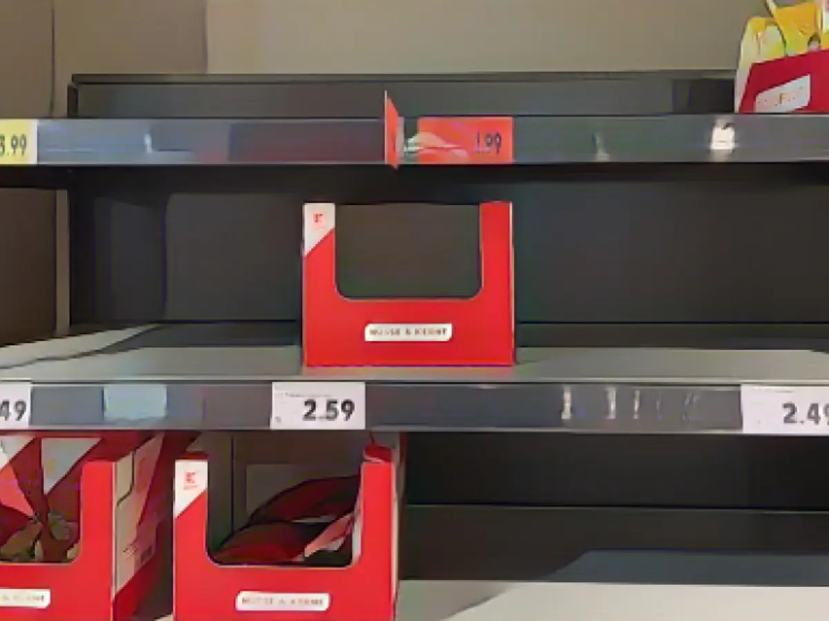Kaufland shelves swept clean